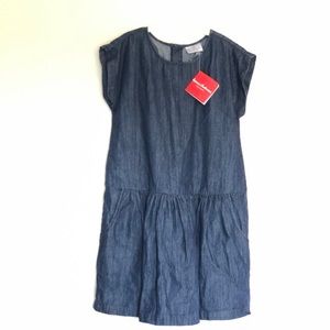 NWT Hanna Andersson Girls Blue Dress 130cm